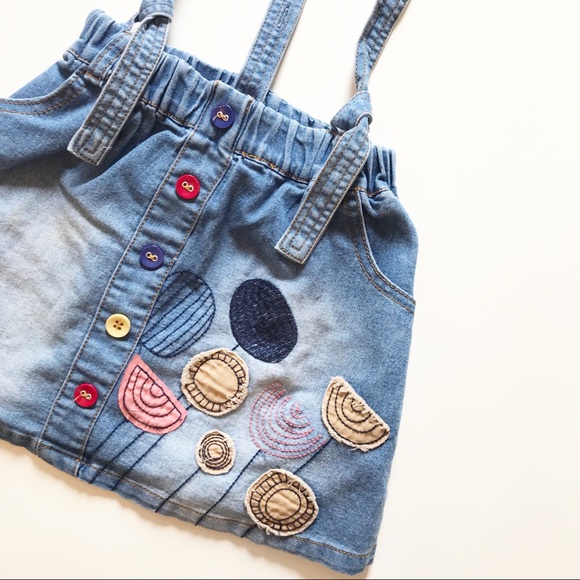 Za-Patitos Denim Overall Skirt - Picture 2 of 4